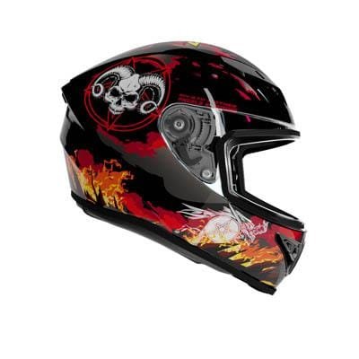 Shiro Fighter Angel vs Demon Full Face Kask