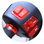 Mondial RS Scooter DÜĞME SETİ (5li) Kırmızı/Şeffaf