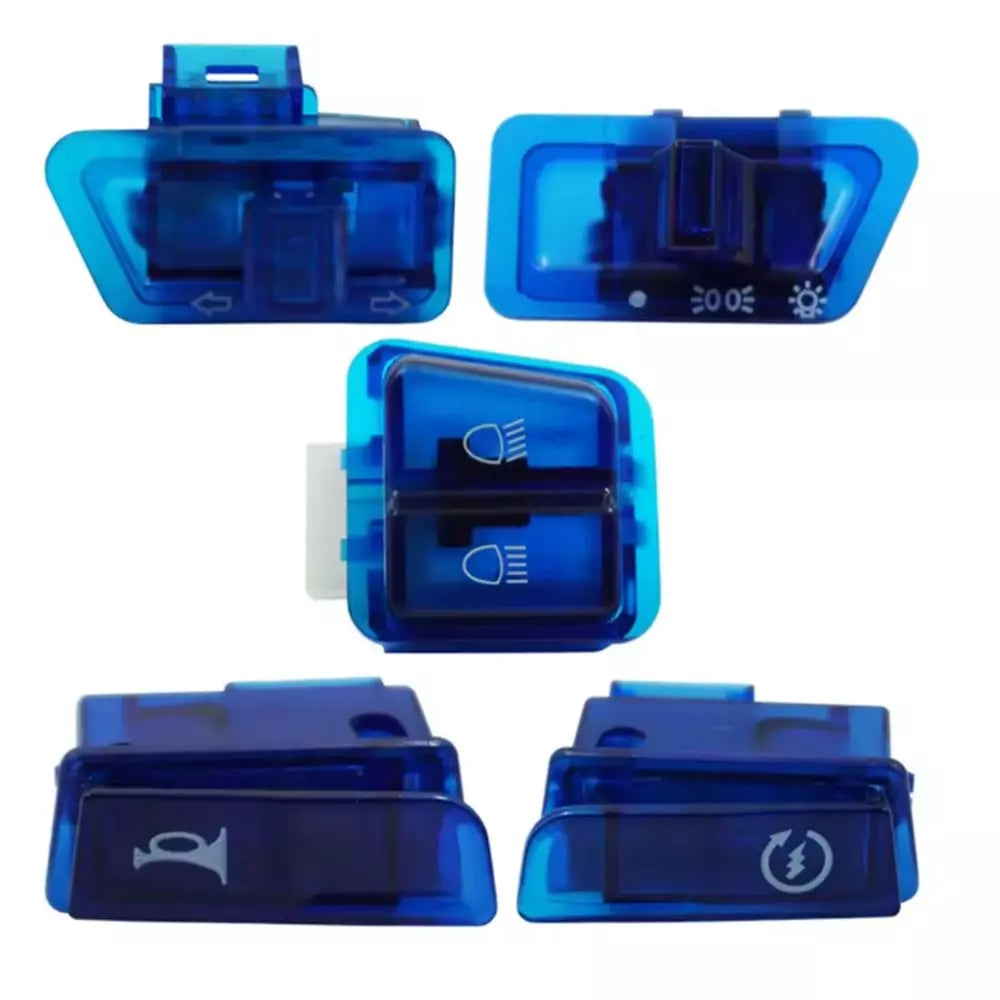 Mondial RS Scooter DÜĞME SETİ (5li) Kırmızı/Şeffaf