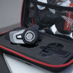 Knmaster KN6100 PRO Motosiklet Kask İnterkom Seti-Karbon Siyah