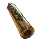 Cg- Cub Modifiye Performans Alev Desenli Motosiklet Egzoz Tüpü Gold