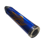 Cg- Cub Modifiye Performans Alev Desenli Motosiklet Egzoz Tüpü Gold