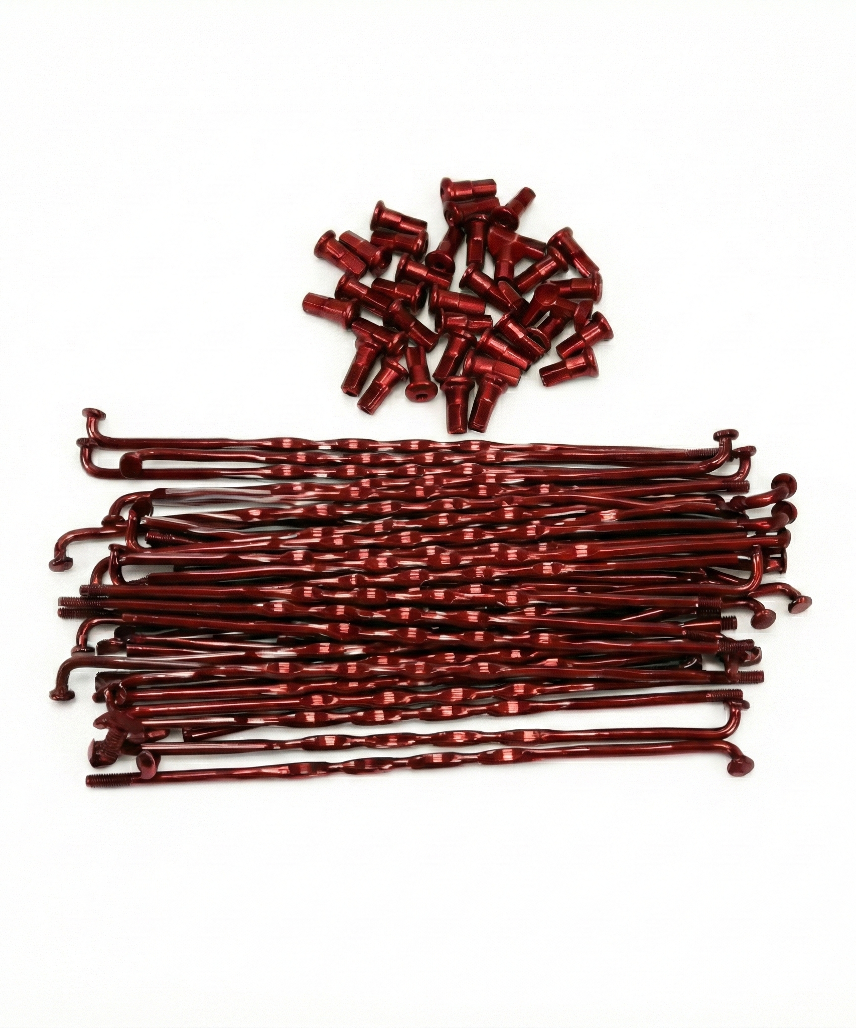 Cg Çita Uag Jant Teli ve Nipeli Kırmızı 17 inc Jant Uyumlu Kıvrımlı 36 Adet