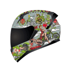 Shiro Full Face Sh-667sv Blaster Old Skull Güneş Gözlüklü Kask