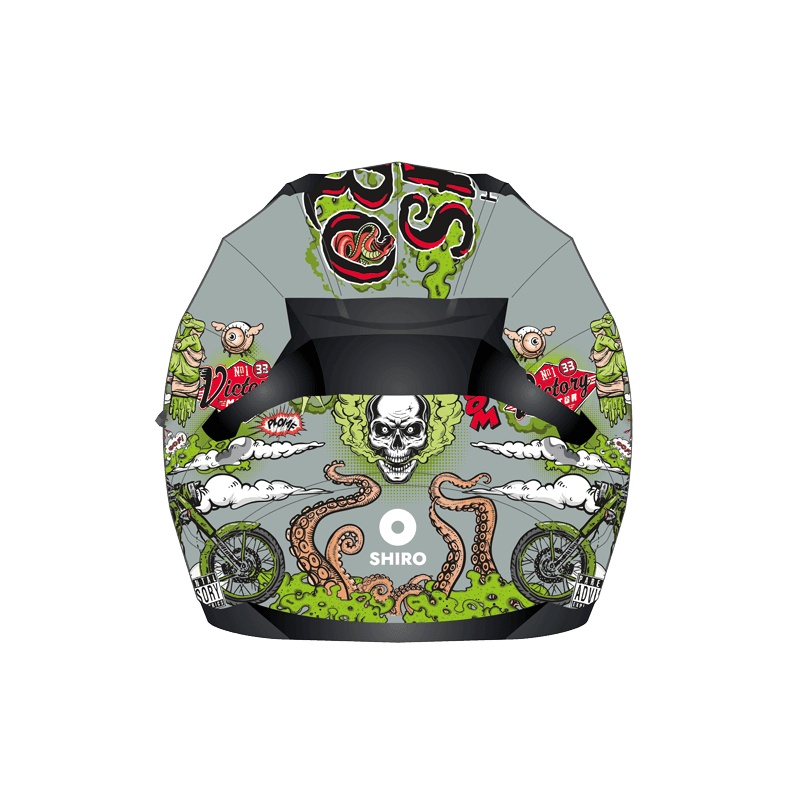 Shiro Full Face Sh-667sv Blaster Old Skull Güneş Gözlüklü Kask