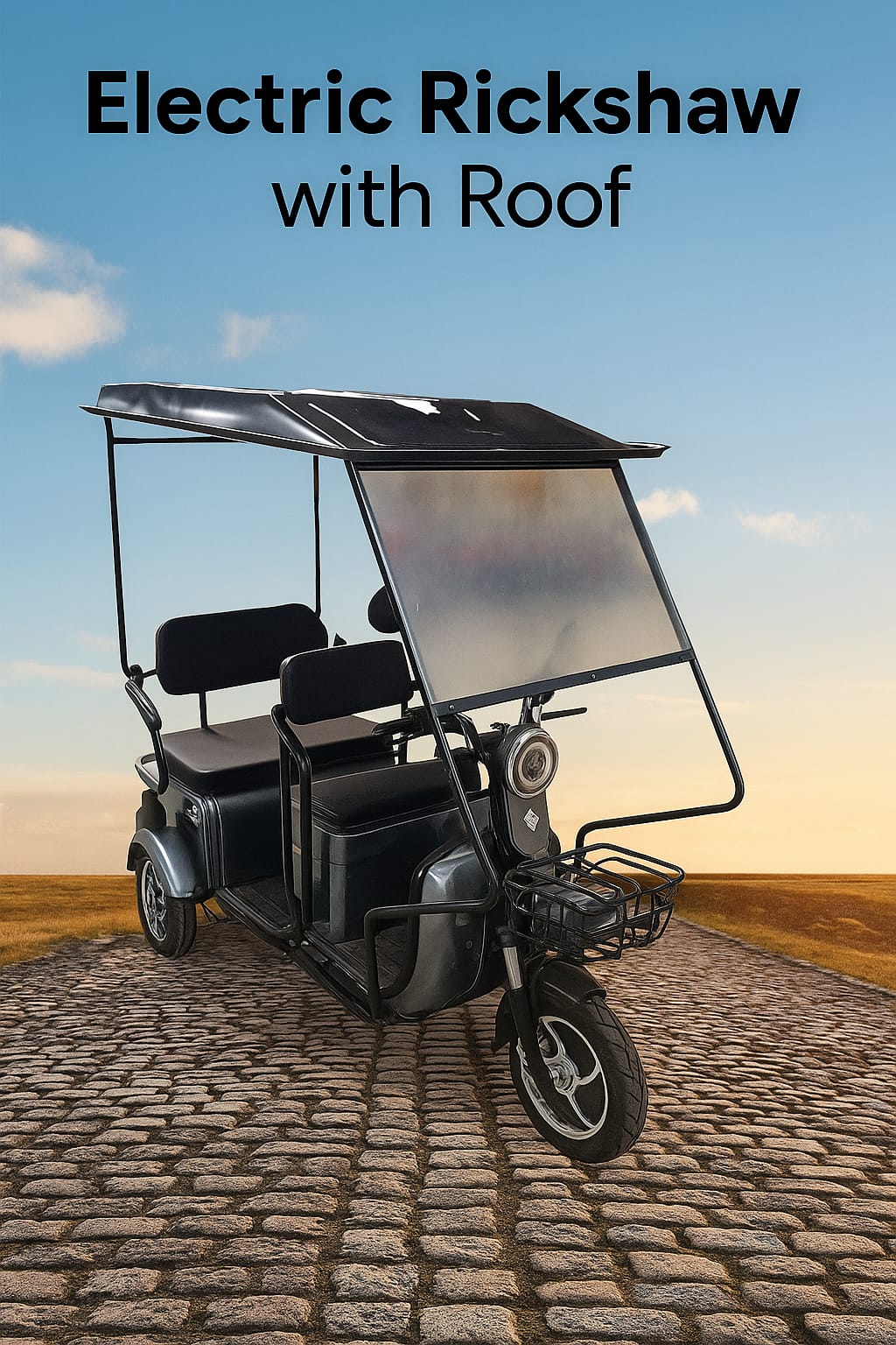 3 Tekerli 2 Koltuklu Elektrikli Motosiklet Kabini