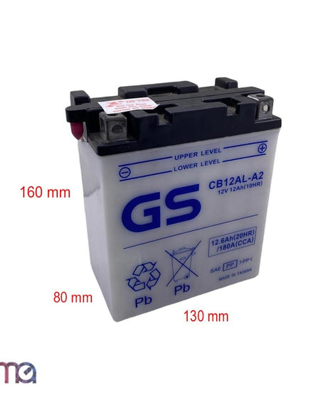 GS Yuasa Akü 12V 12 Ah CB12AL-A2 (136x82x162)