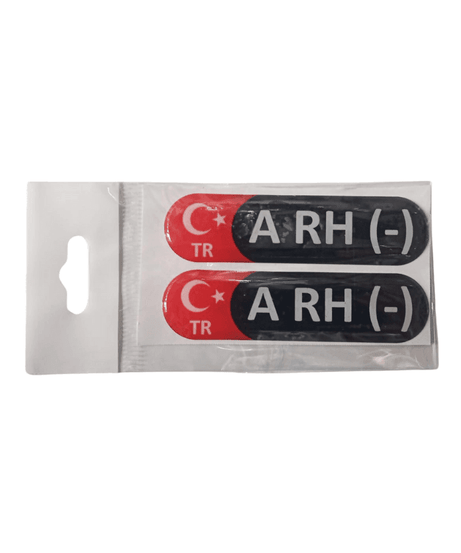 Kan Grubu Sticker Siyah 2 Adet A Rh Pozitif