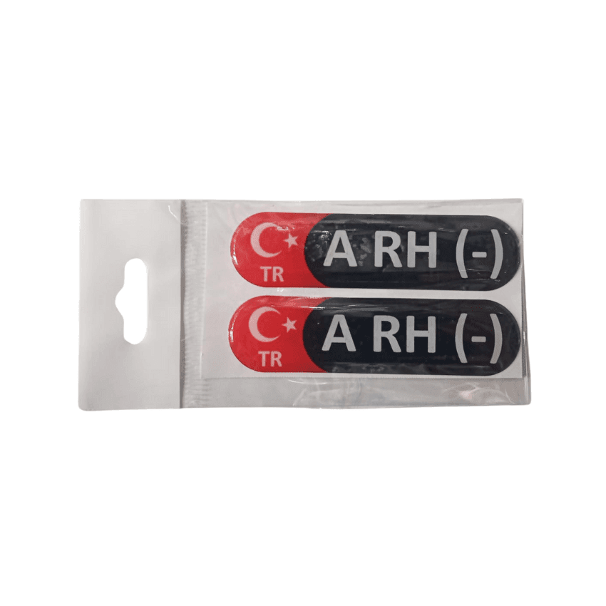 Kan Grubu Sticker Siyah 2 Adet A Rh Pozitif