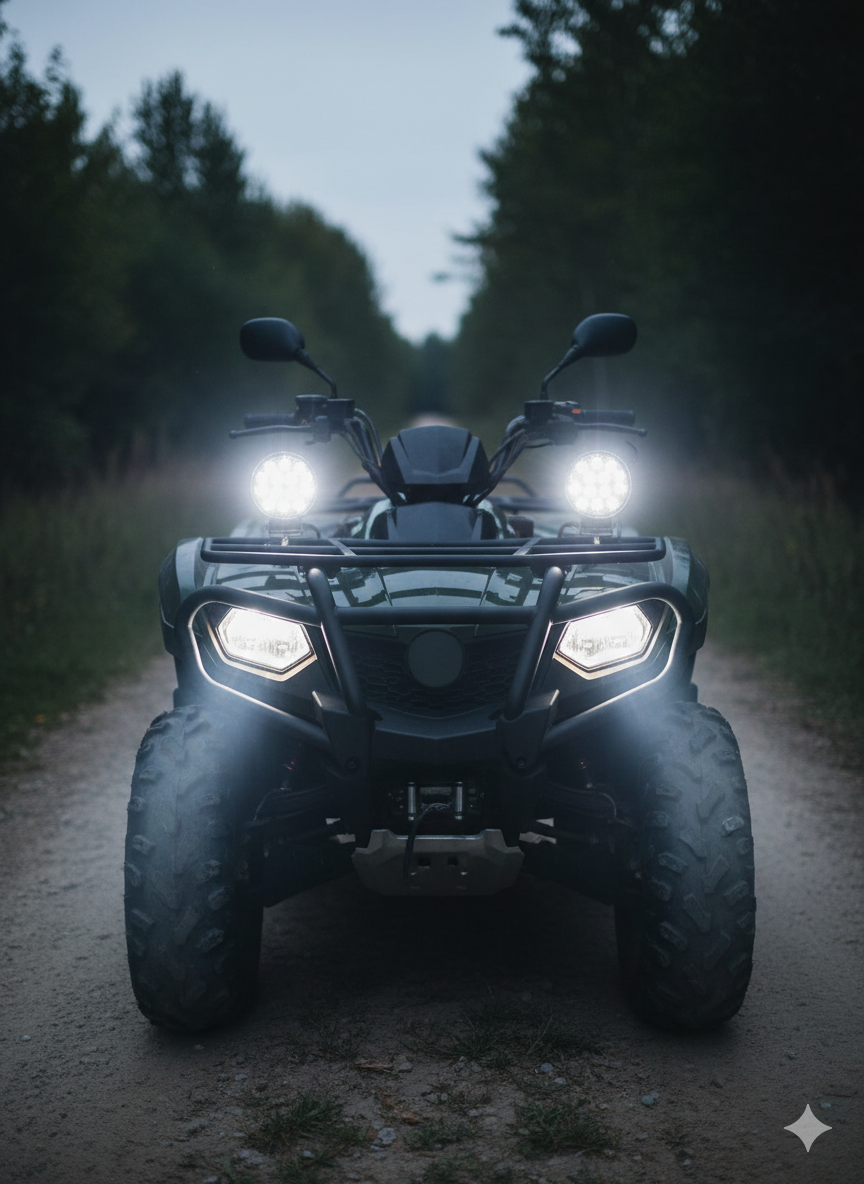 Atv-Utv ve Motosiklet Led Sis Farı Yuvarlak 12V 27W 9 LED 10-30V DC