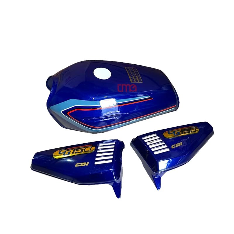 Cg Uag Kuba Falcon Çelik Mondial Mavi Benzin Deposu ve Yan Kapak Set 9 Lt.