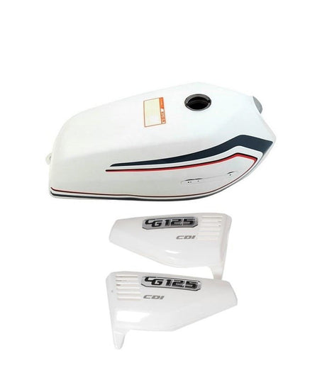 Cg Uag Kuba Falcon Çelik Mondial Beyaz Benzin Deposu ve Yan Kapak Seti