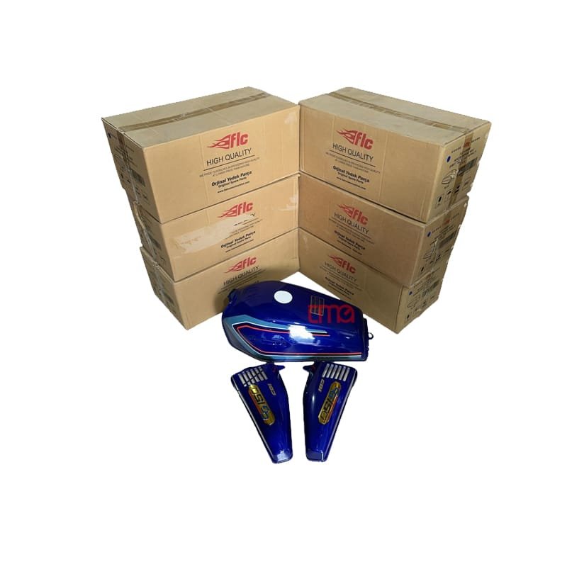 Cg Uag Kuba Falcon Çelik Mondial Mavi Benzin Deposu ve Yan Kapak Set 9 Lt.