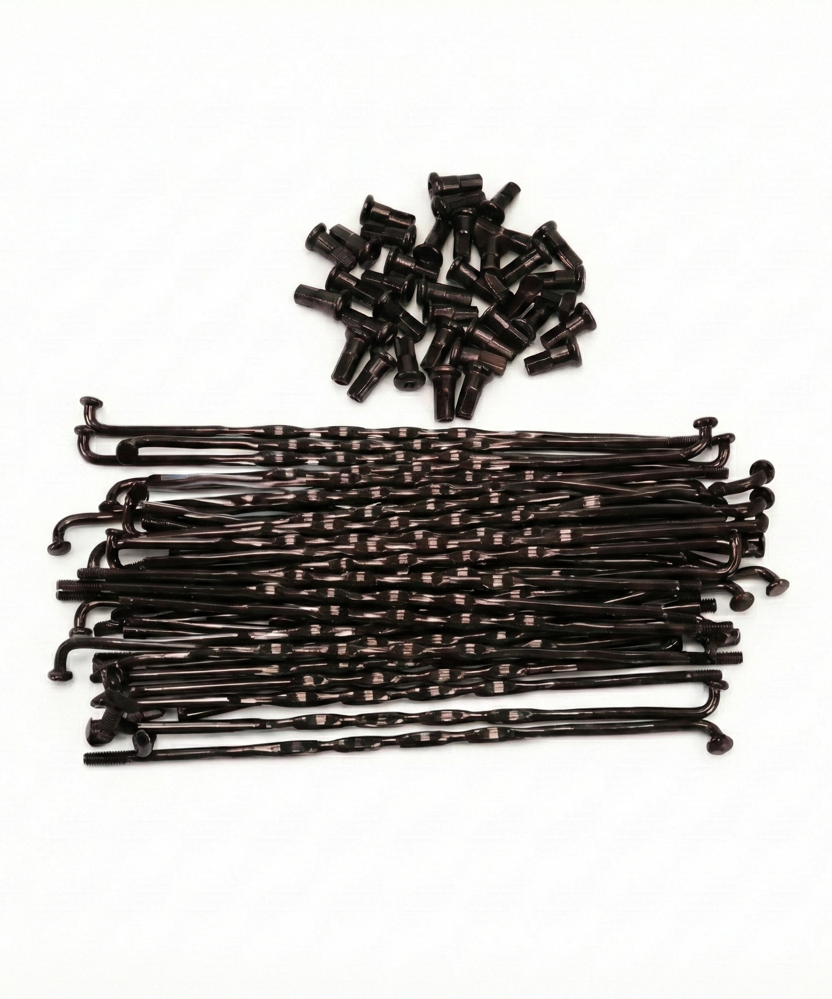 Cg Çita Uag Jant Teli ve Nipeli Siyah 17 inc Jant Uyumlu Kıvrımlı 36 Adet