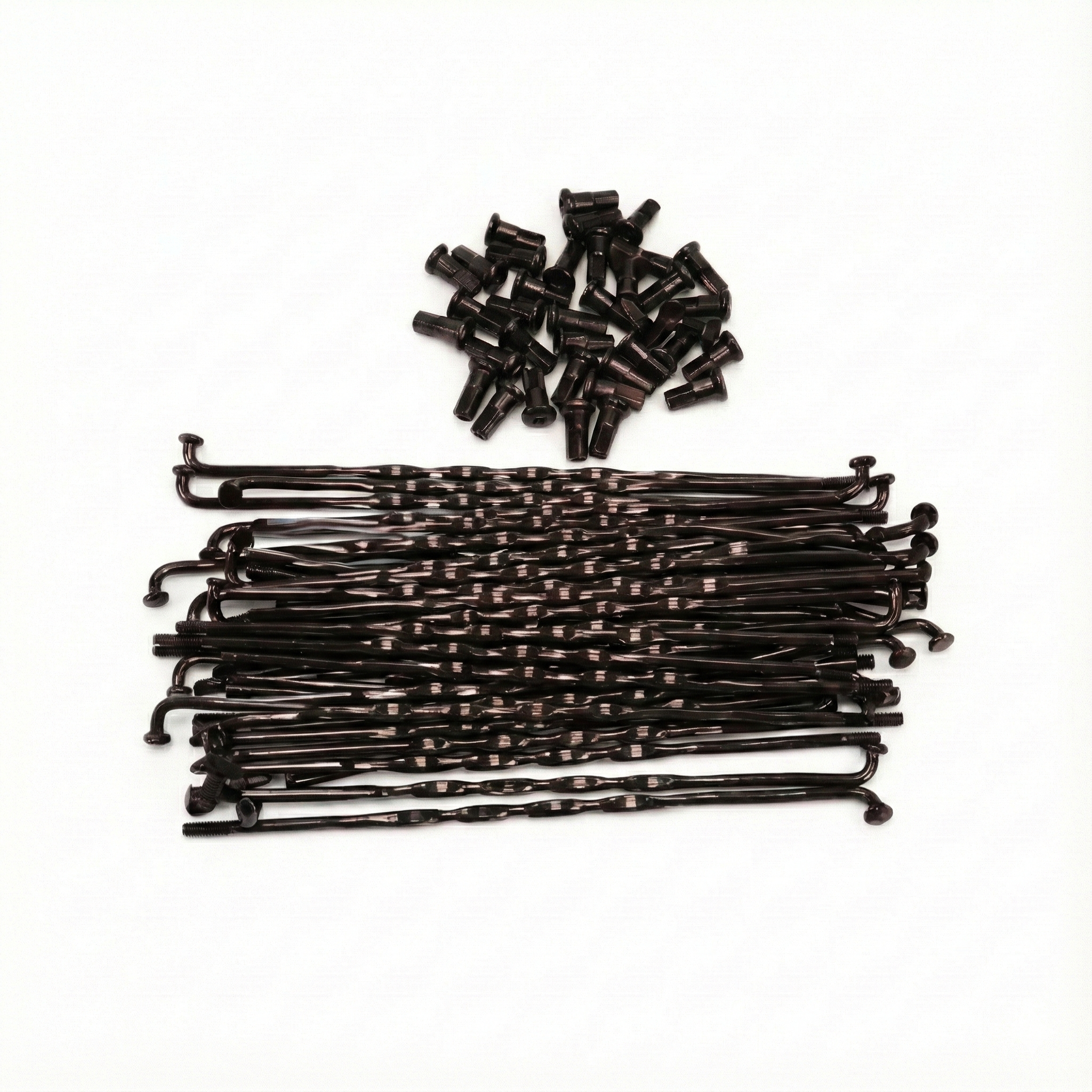 Cg Çita Uag Jant Teli ve Nipeli Siyah 17 inc Jant Uyumlu Kıvrımlı 36 Adet