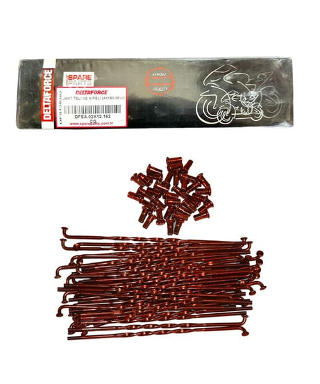 Jant Teli ve Nipeli Kırmızı Renk Kıvrımlı 4mm X 172mm