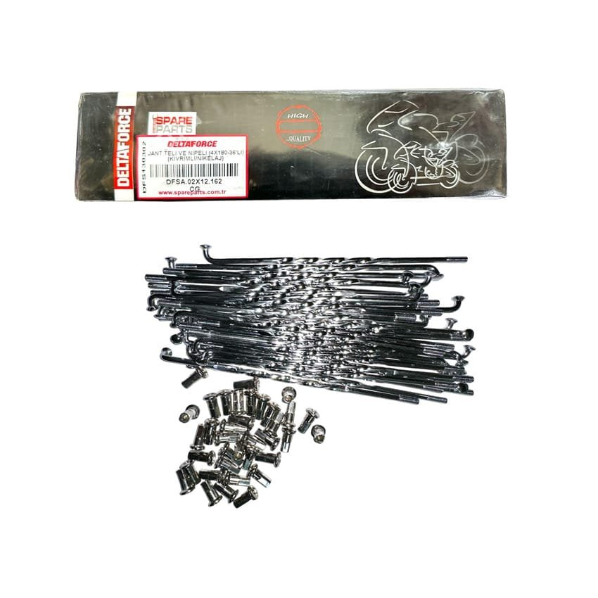 Jant Teli ve Nipeli Nikelaj Renk Kıvrımlı 4mm X 180mm