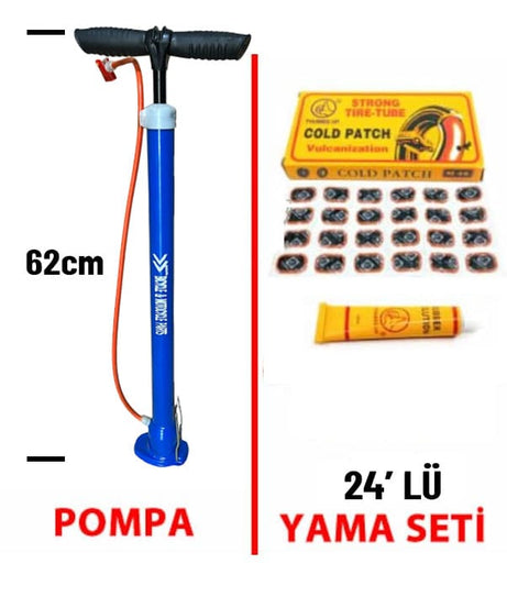 Bisiklet Pompa Ve Yama Seti 24 Adet Yama