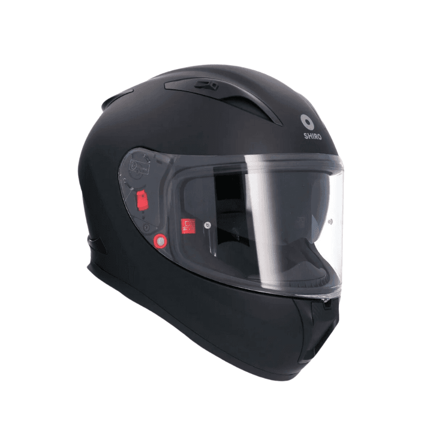 Shiro Fighter Full Face Kask Mat Siyah