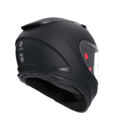 Shiro Fighter Full Face Kask Mat Siyah