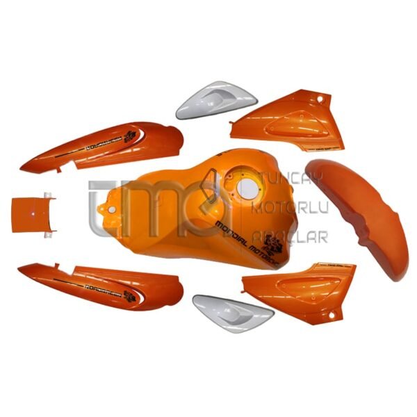 Mondial 150 MC Roadracer Kaporta Seti ve Benzin deposu 9'lu Set (Turuncu)