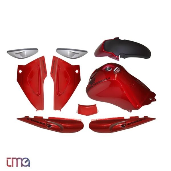 Mondial 150 MC-X Roadracer Kaporta Seti ve Benzin deposu 9'lu Set (Kırmızı)