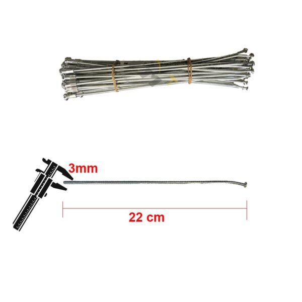 Cross Jant Teli 22cm 3mm (36 adet)