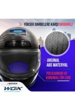 Wogen Full Face Karbon Kask Beyaz - Görsel 2