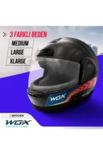 Wogen Full Face Karbon Kask Beyaz - Görsel 4