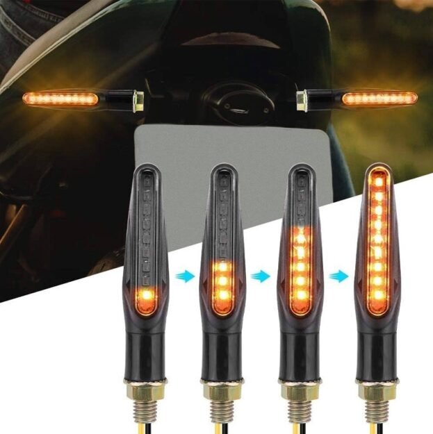 Motosiklet Kayar Led Sarı Sinyal İkili Takım Sağ Sol