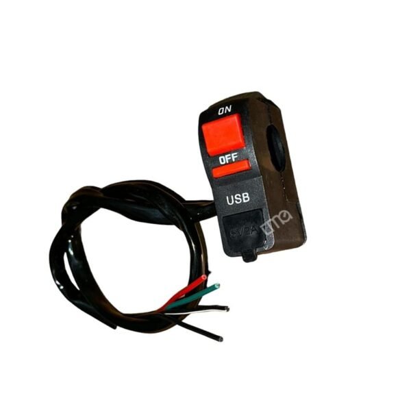 Universal Motosiklet Far Açma Kapatma Anahtarı ve Usb Şarj Kumandası