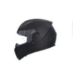 Shiro Full Face Blaster Solid Mat Siyah Güneş Gözlüklü Kask - Görsel 2