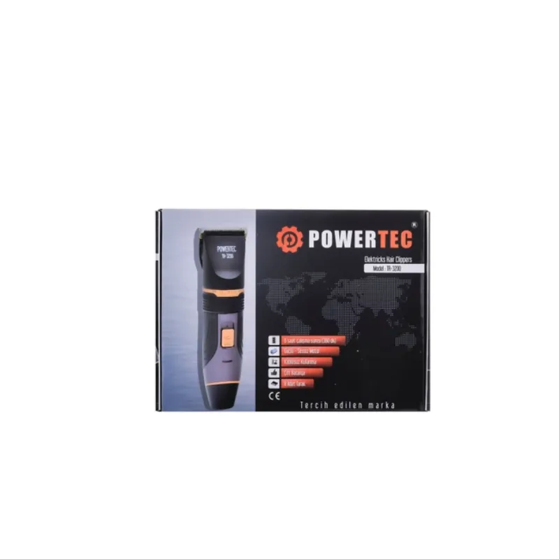 Powertec TR-3200 Kablosuz, Şarjlı Profesyonel Saç, Sakal, Ense, Vücut (Kesme-Düzeltme) Tıraş Makinası - Görsel 3