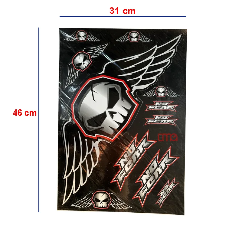 Kurukafa Yapıştırma Sticker Büyük Boy 31X46 cm - Görsel 2