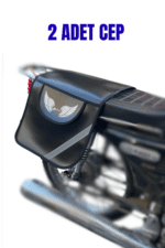 Suni Deri 1.Kalite Heybe Reflektörlü Motorsiklet Cg Cub 35 x 90 cm - Görsel 2