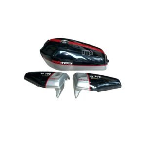 Asya As100 CG Depo ve Yan Kapak Takım Siyah Gri Orijinal