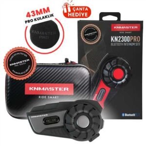 Knmaster KN2300PRO Motosiklet Kask İnterkom Bluetooth Intercom Kulaklık Seti GRİ