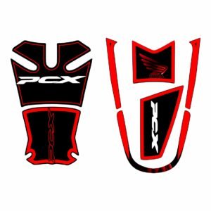 Honda PCX 2021-2024 Tank Pad Seti - Kırmızı Siyah