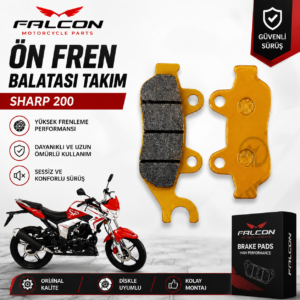 Falcon Ön Fren Balatası Takım - Sharp 200